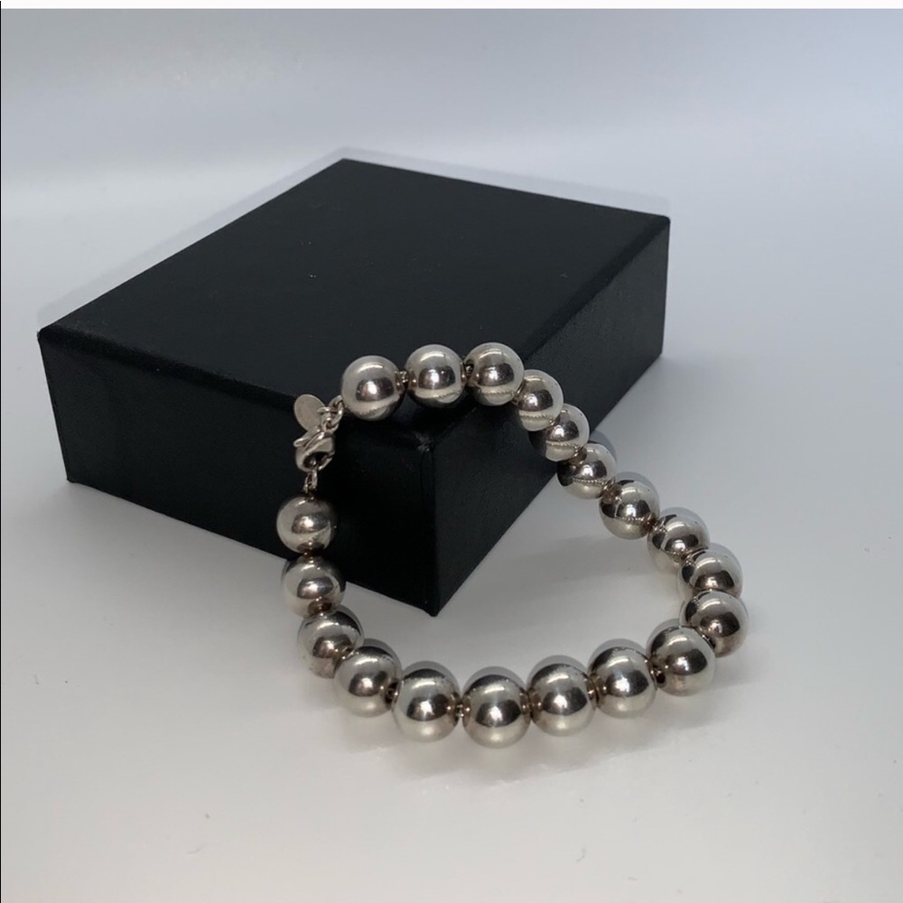 Tiffany & Co sterling silver ball bracelet 8”